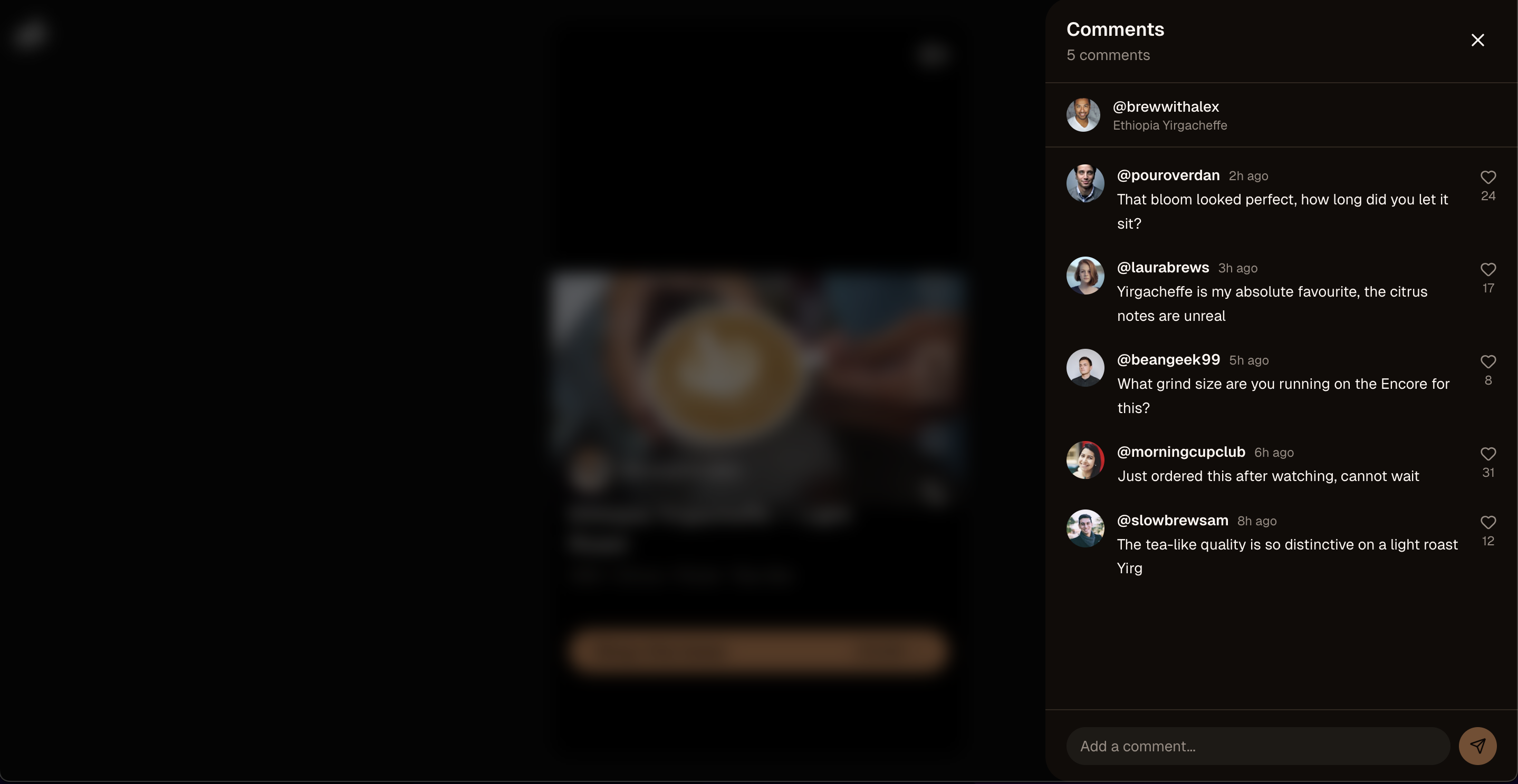 Love of Brew Platform - Video Feed with Comments